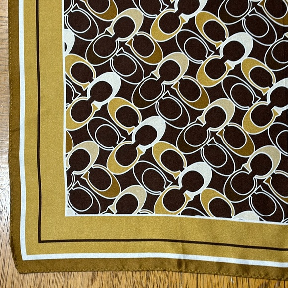 COACH Signature Silk Scarf - Picture 3 of 13